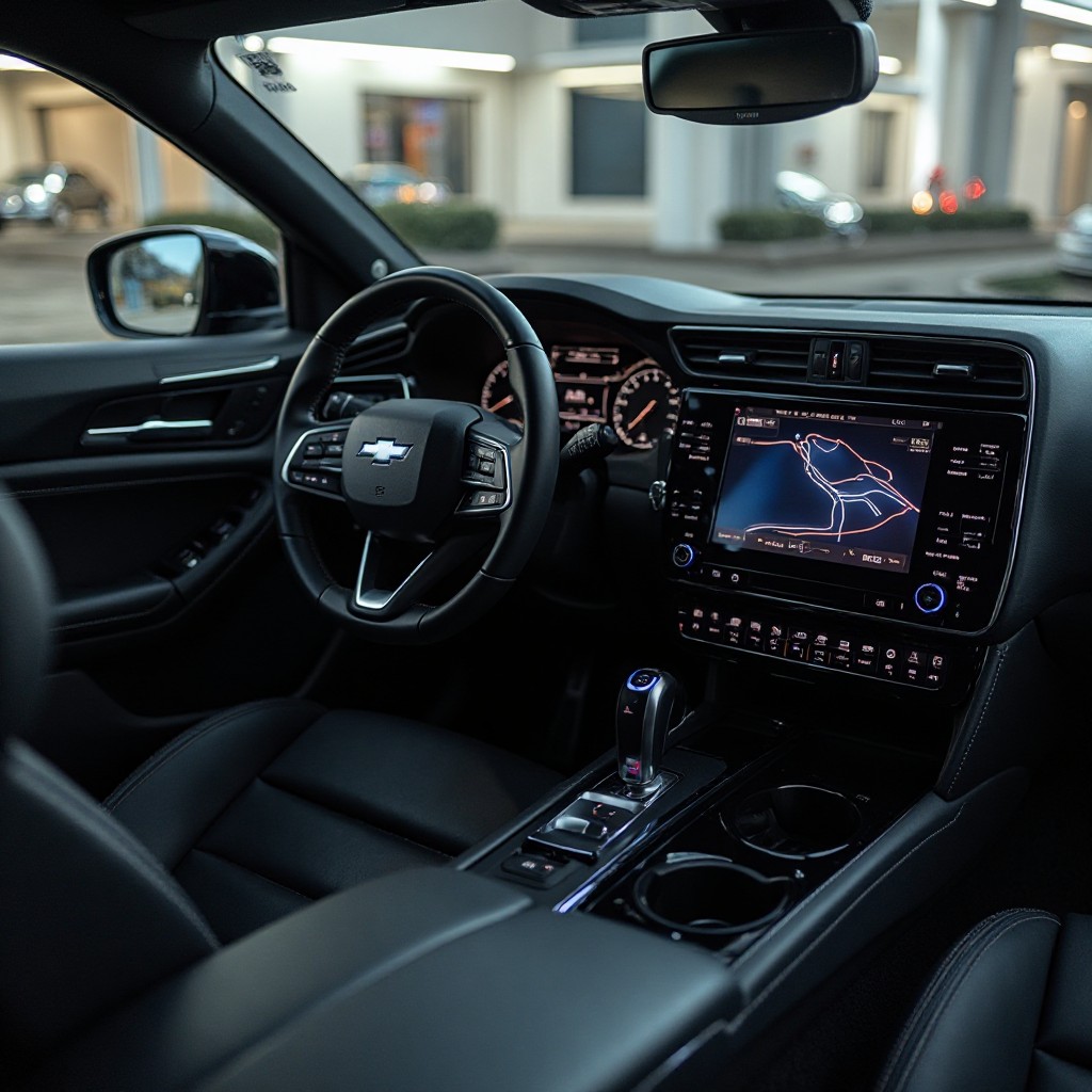 Modern automotive dashboard interface